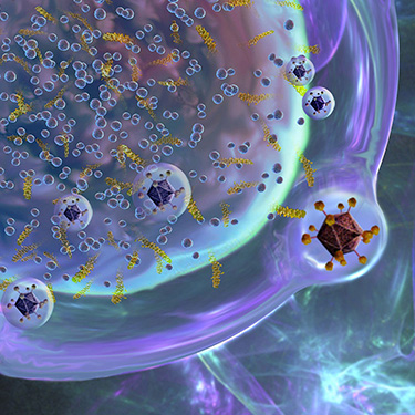 Graphic of cell dna and cell interaction