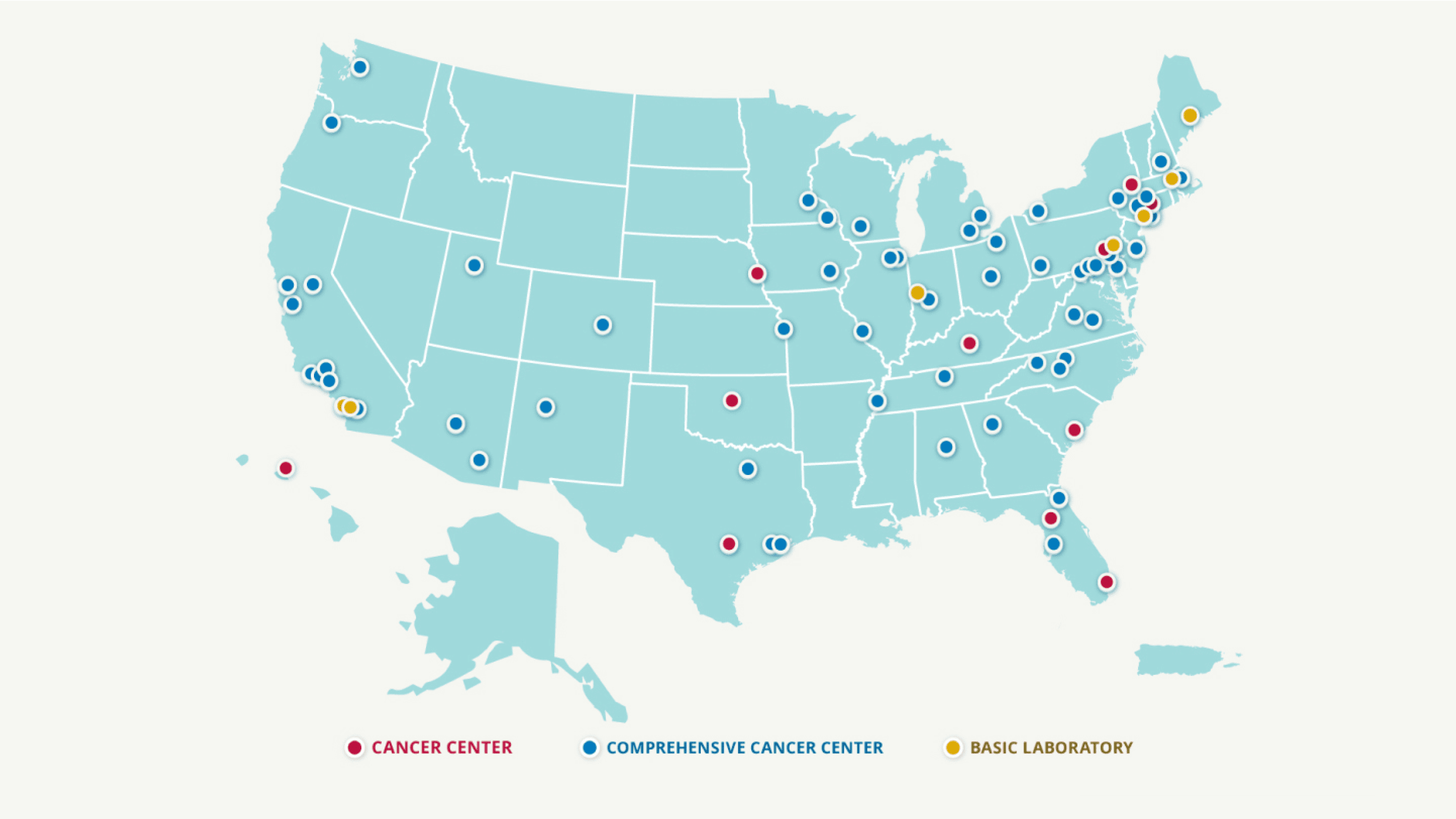 Us Map With Cancer Care Locations